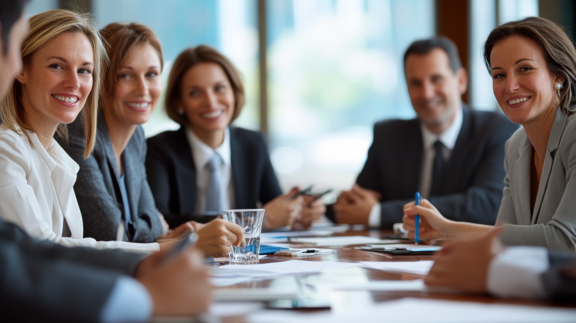 Diverse team working together
